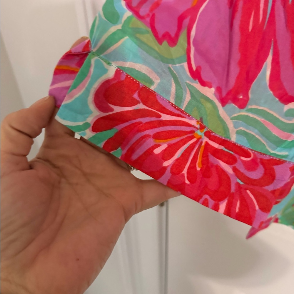 Floral Beaded Lilly Pulitzer top-L - Picture 4 of 5